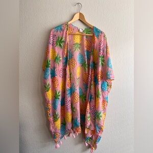 100% Cotton Cappelli Straworld Pink Pineapple Swim Coverup | Resortwear